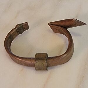 One Of A Kind Handforged Copper & Metal Bracelet